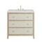 James Martin Vanities 36'' Single Vanity, Sunwashed Oak with Embossed Shagreen w/ 3 CM White Zeus Quartz Top D604-V36-SHG-3WZ - alternate 1